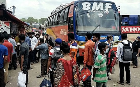 বরিশালে বাস চলাচল শুরু