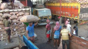 কেজিপ্রতি ১২ টাকা কমেছে হিলিতে পেঁয়াজের দাম 