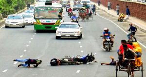 মোটরসাইকেল দুর্ঘটনা