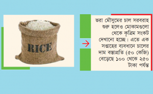 ভরা মৌসুমেও বাড়ছে চালের দাম