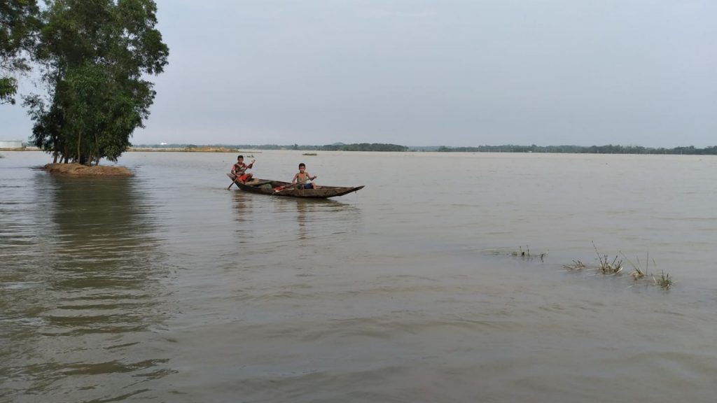 বন্যায় ফসলের ব্যাপক ক্ষতি