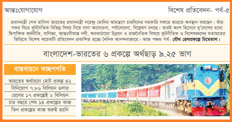 যৌথ রেলপ্রকল্পে ঢিমেতাল