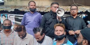 জয়পুরহাটে আন্তর্জাতিক গুম দিবসে বিএনপিরকালো পতাকা মিছিল