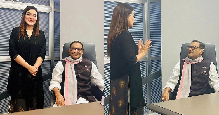 ওবায়দুল কাদেরের সঙ্গে দেখা করলেন মাহিয়া মাহি