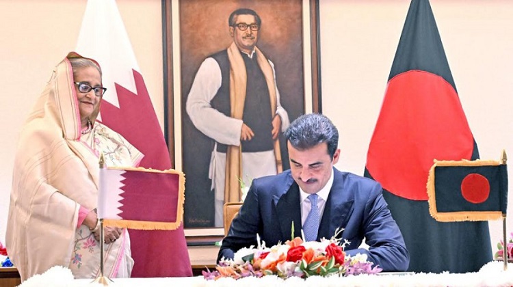 কাতারের সঙ্গে ৫ চুক্তি ও ৫ সমঝোতা স্মারক সই