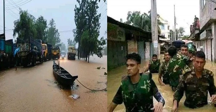 আকস্মিক বন্যায় সিলেটের ৫ উপজেলায় ৩ লাখ মানুষ পানিবন্দি