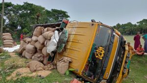 সাতক্ষীরার তালায় ট্রাক উল্টে ২ শ্রমিক নিহত আহত ১১