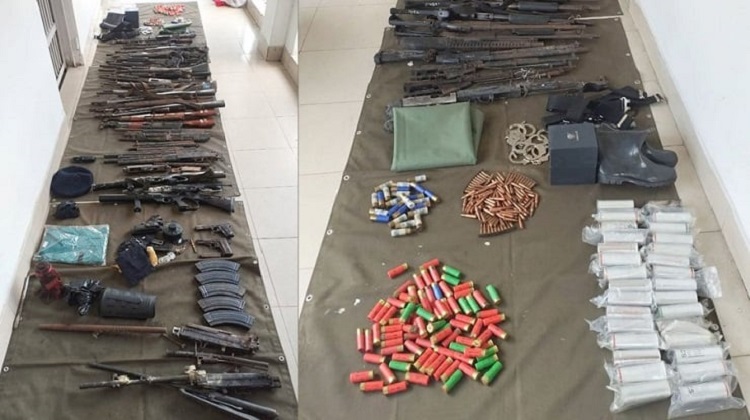 লুট হওয়া ৩০৯ অস্ত্র উদ্ধার পুলিশ সদরদপ্তর